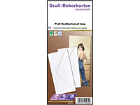 Your Design 60 Inkjet-Grußkarten DIN lang glossy/matt 220 g + Kuverts; Vorgestanzte Grußkarte 