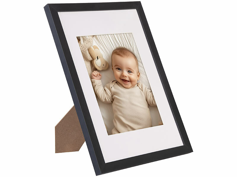 ; 2-teilige Holz-Bilderrahmen mit Gipsabdruck-Set für Babys und Haustiere 