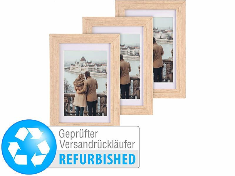 ; Bilderrahmen aus Hölzern, bruchsichere Acrylgläser