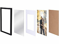 ; 2-teilige Holz-Bilderrahmen mit Gipsabdruck-Set für Babys und Haustiere 