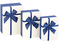 Your Design 3er-Set edle Geschenk-Boxen mit blauer Schleife, 3 verschiedene Größen; Fotokalender Druck-Sets Fotokalender Druck-Sets Fotokalender Druck-Sets 