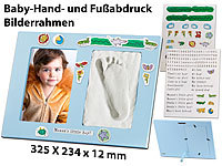 Your Design Großer Baby-Hand und Fußabdruck-Bilderrahmen "Handprint", hellblau; Geschenkboxen Geschenkboxen 