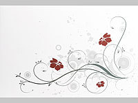 Your Design Laptopfolie mit weißen Blumendesign, 25,5x38cm