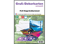 Your Design 40 Grußkarten A4 gefalzt auf DIN lang 250g/m² inkl. Briefumschläge; Vorgestanzte Grußkarte 
